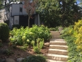 One of the many stone walkways on the 2-acre lot