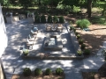 Looking out to the patio and fire pit from the Master Suite bridge