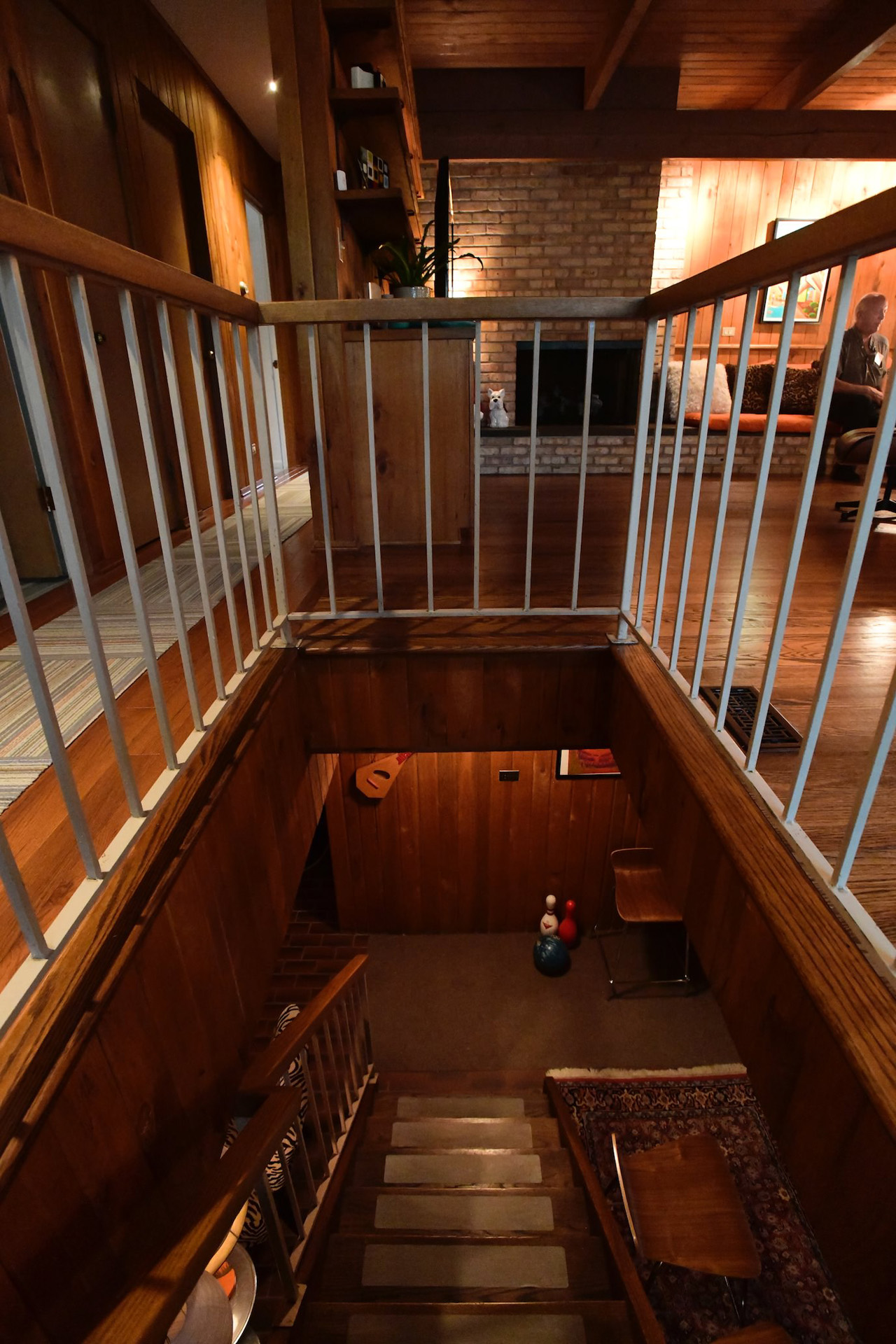 Nice shot of the original stairway to the lower level