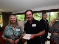Fun mingling at the beautiful Lake Forest MCM home of CBB members